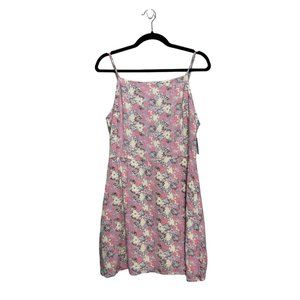 ABOUND Women's Pink Mini Floral Dress LARGE